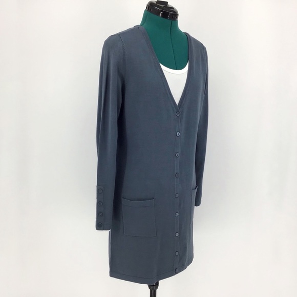 Yest Yaella Thigh Length Cardigan with Pockets, 8 - Picture 8 of 16